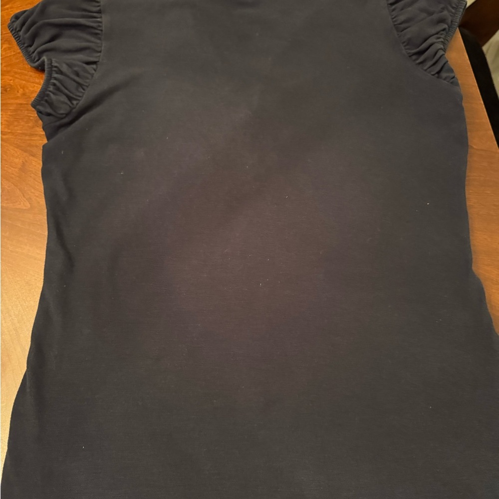 Burberry Navy Sleeveless Polo Tank with Plaid Trim - Picture 3 of 10